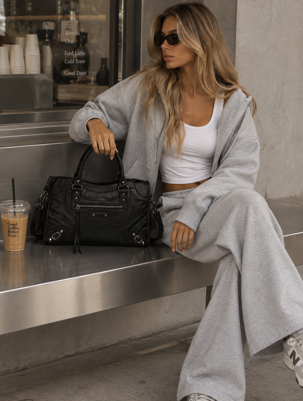 Léonie Moto Crossbody Tote