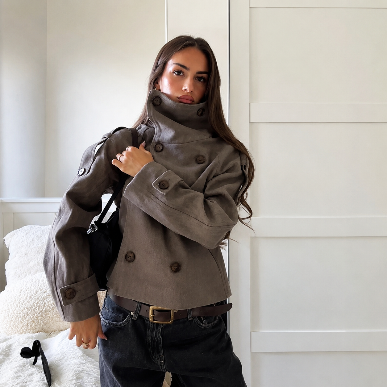 Julie | Women's Stand Collar Oversized Coat