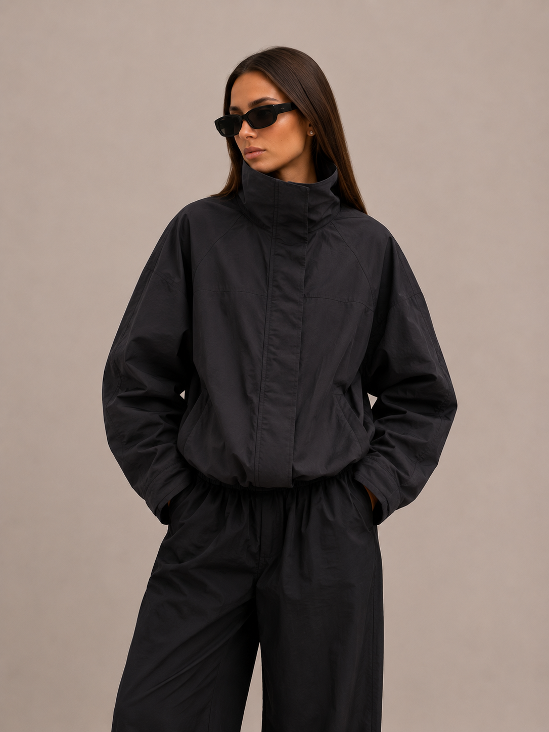Erica | Women's Tricot Funnel Neck Windbreaker