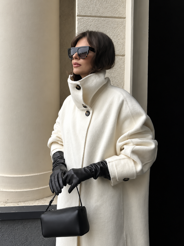 Julia Funnel Neck Long Coat