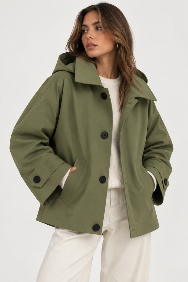 Julia Hooded Trench Coat