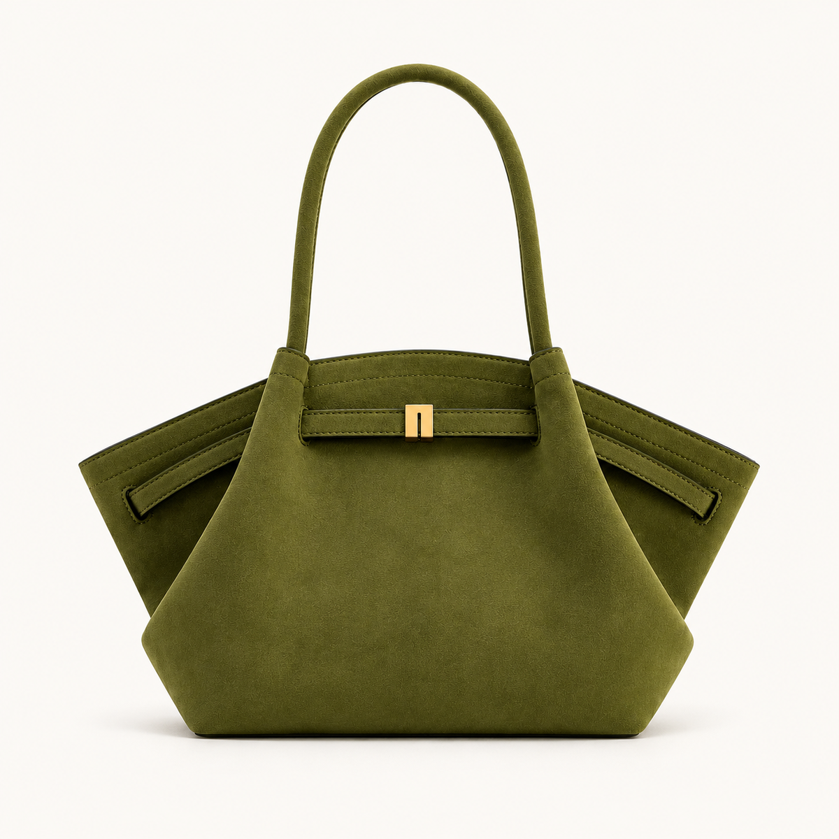 Hana | Women's Fold-Over Faux Suede Top-Handle Tote Bag