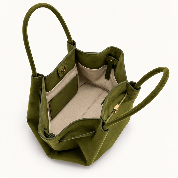 Hana Faux Suede Handbag