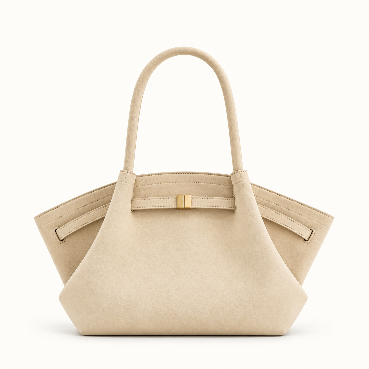 Hana | Women's Fold-Over Faux Suede Top-Handle Tote Bag