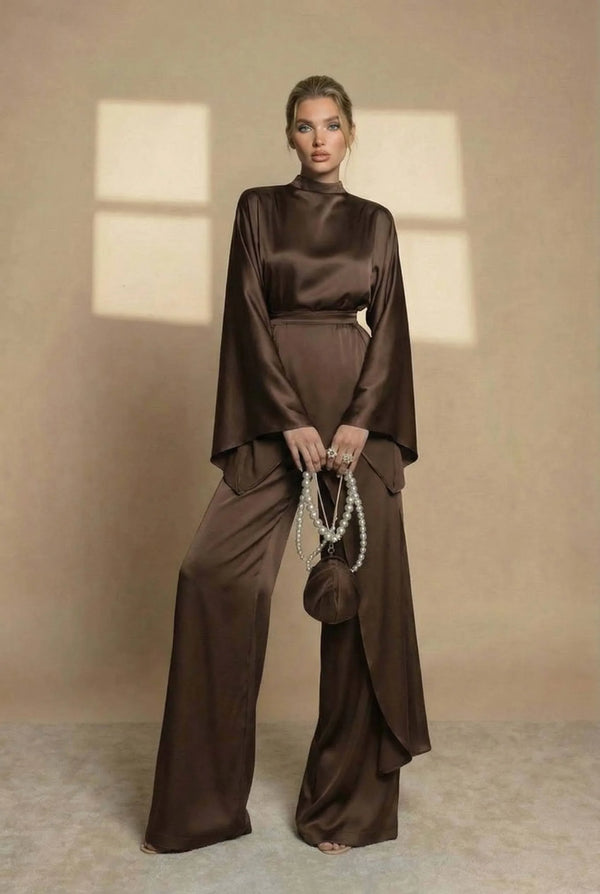 Aspyn Asymmetric High-Neck Two-Piece Set