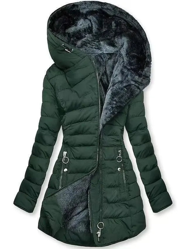 Dominique Hooded Slim Padded Midi Coat
