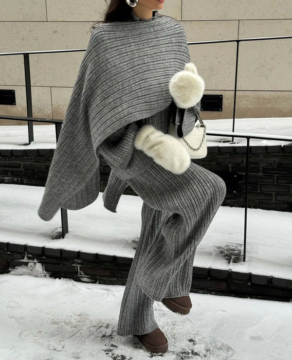 Rosalie Knitted Three-Piece Sweater Set