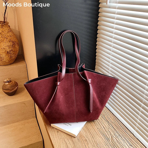 Marguerite 2-in-1 Large Capacity Suede Tote Bag Set