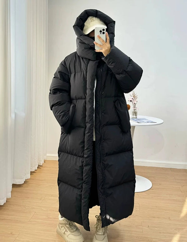 Céleste Long Hooded Padded Coat