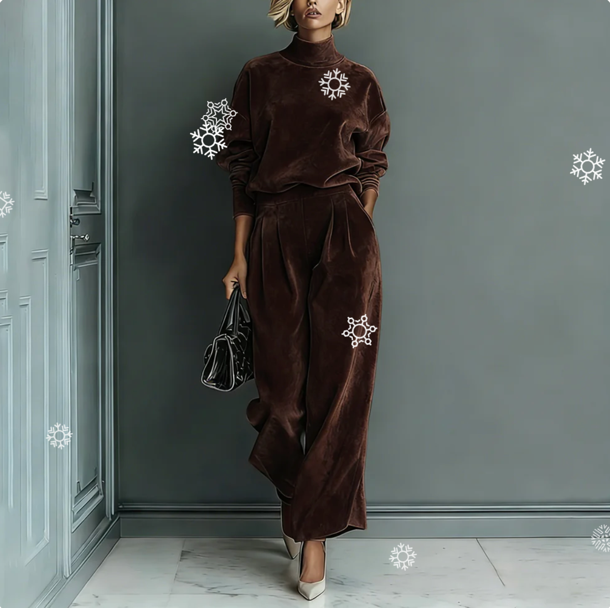 Livia Plush Lounge Two-Piece Set