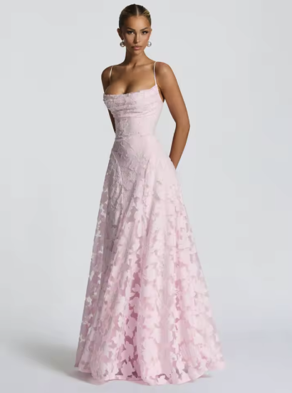 VelvetFlow Evening Gown