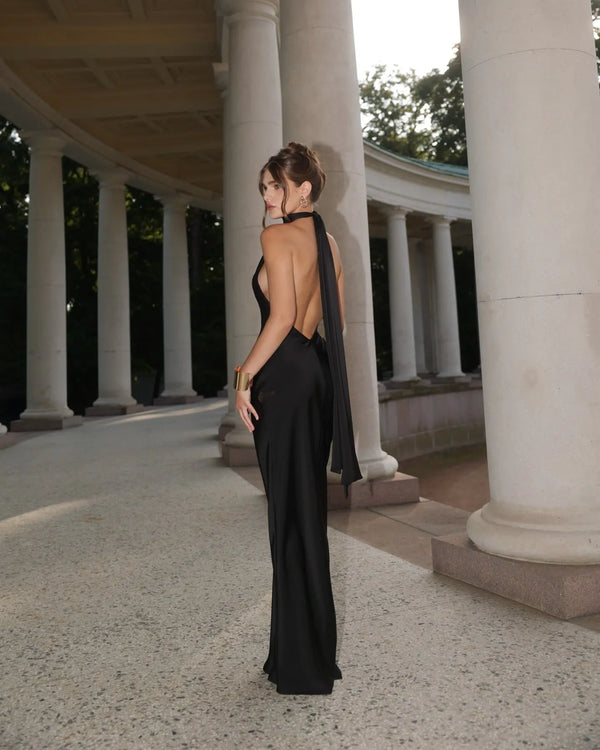 VelvetFlow Evening Gown