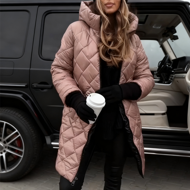 Aurélie Quilted Long Coat