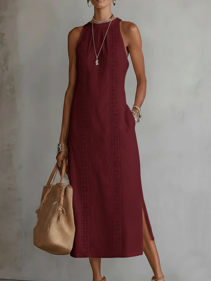 Solène Linen Flow Midi Dress