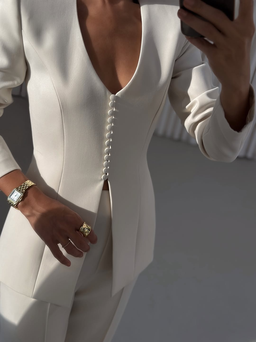 Ivory Tailored Elegant Suit Set