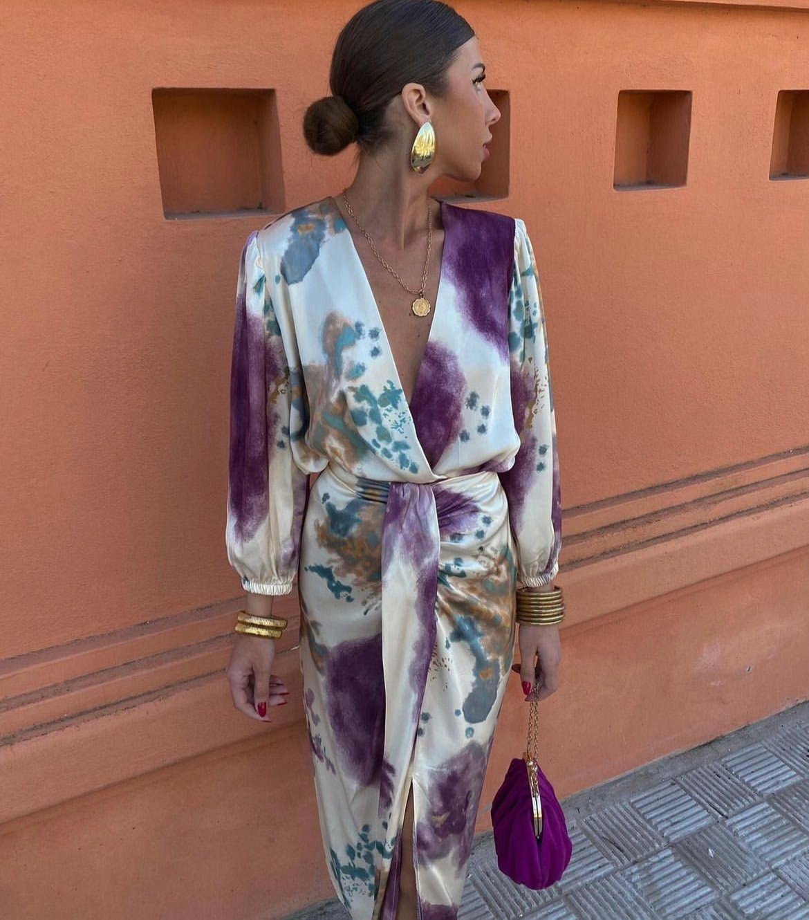 Valerie V-Neck Wrap Dress Classic