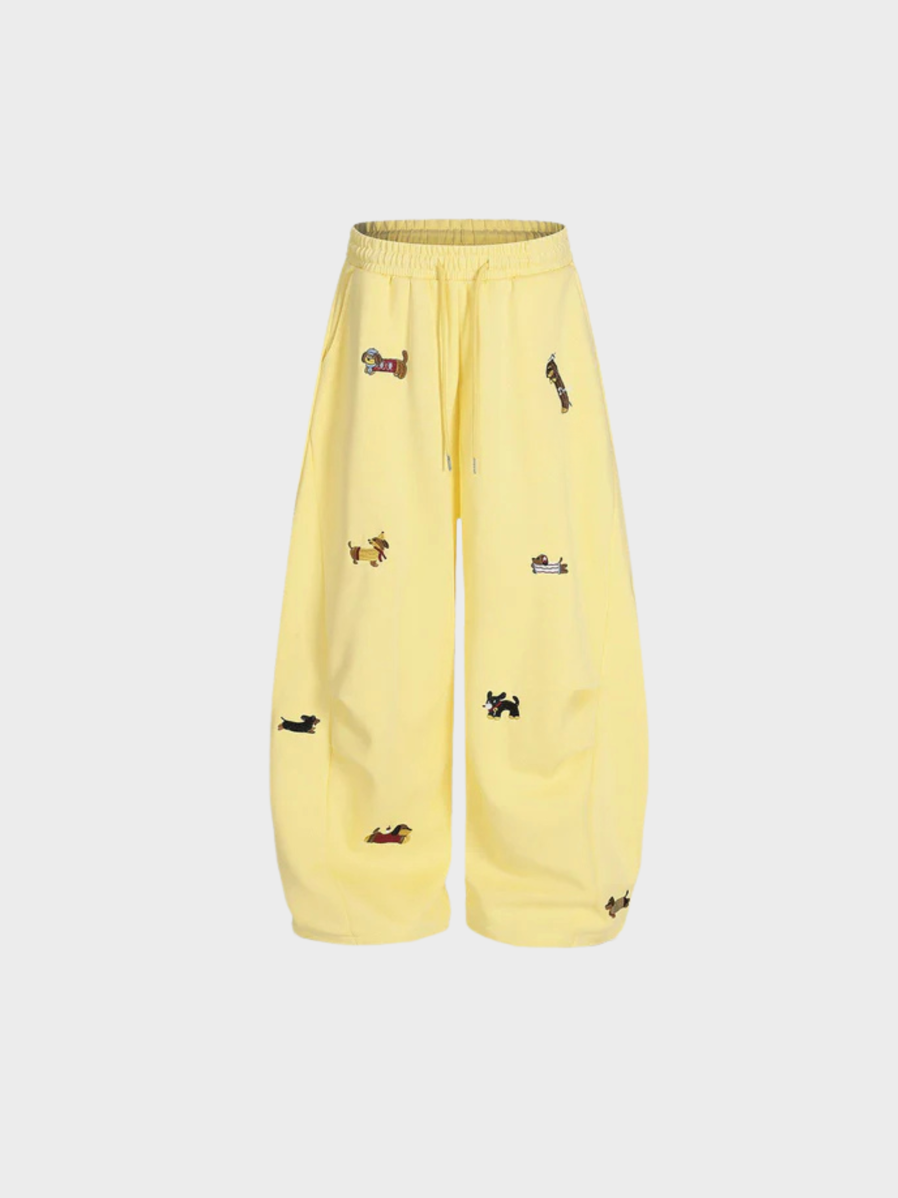 Elio Embroidered Barrel Pants