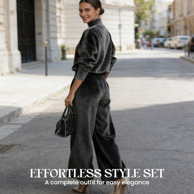 Livia Plush Lounge Two-Piece Set