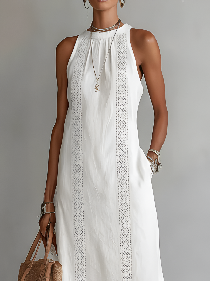 Solène Linen Flow Midi Dress