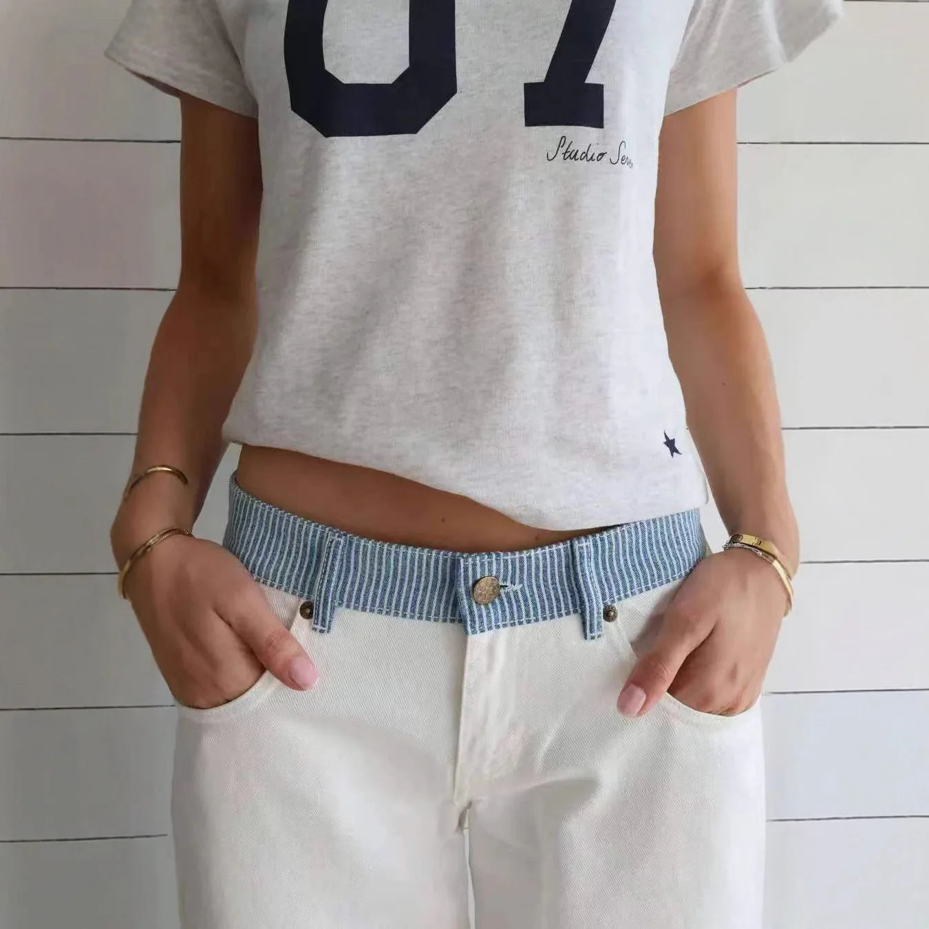 Everyday High-Waist Wide-Leg Denim Comfort Jeans