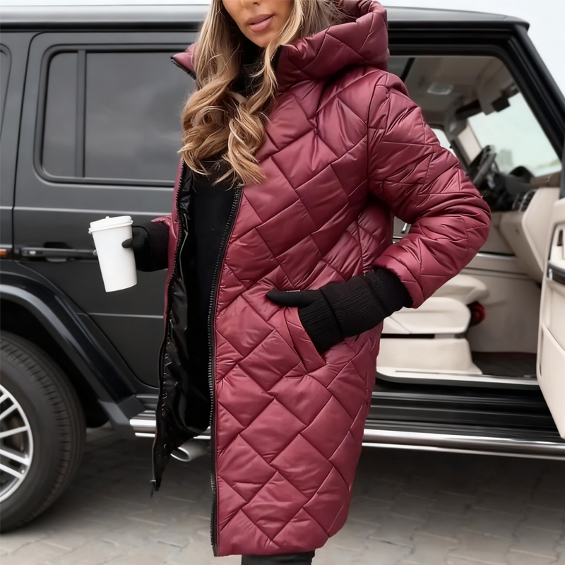 Aurélie Quilted Long Coat