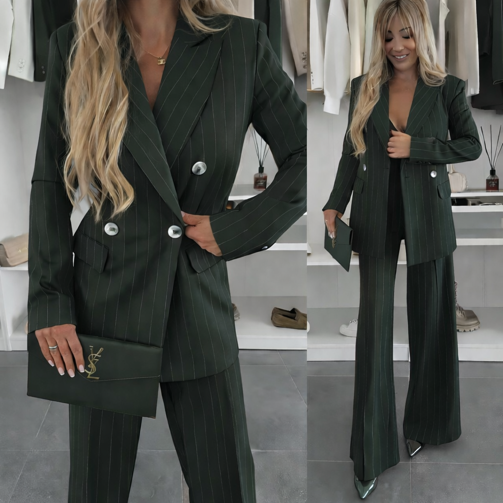 Wall Street Pinstripe Tailored Suit