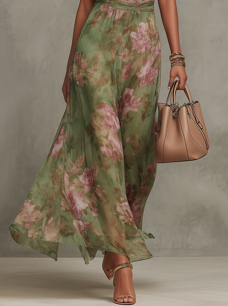 Seraphina Bloom Halter Maxi Dress