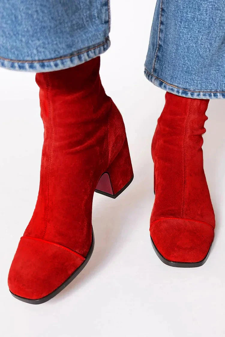 Eva Refined Suede Heel Boots