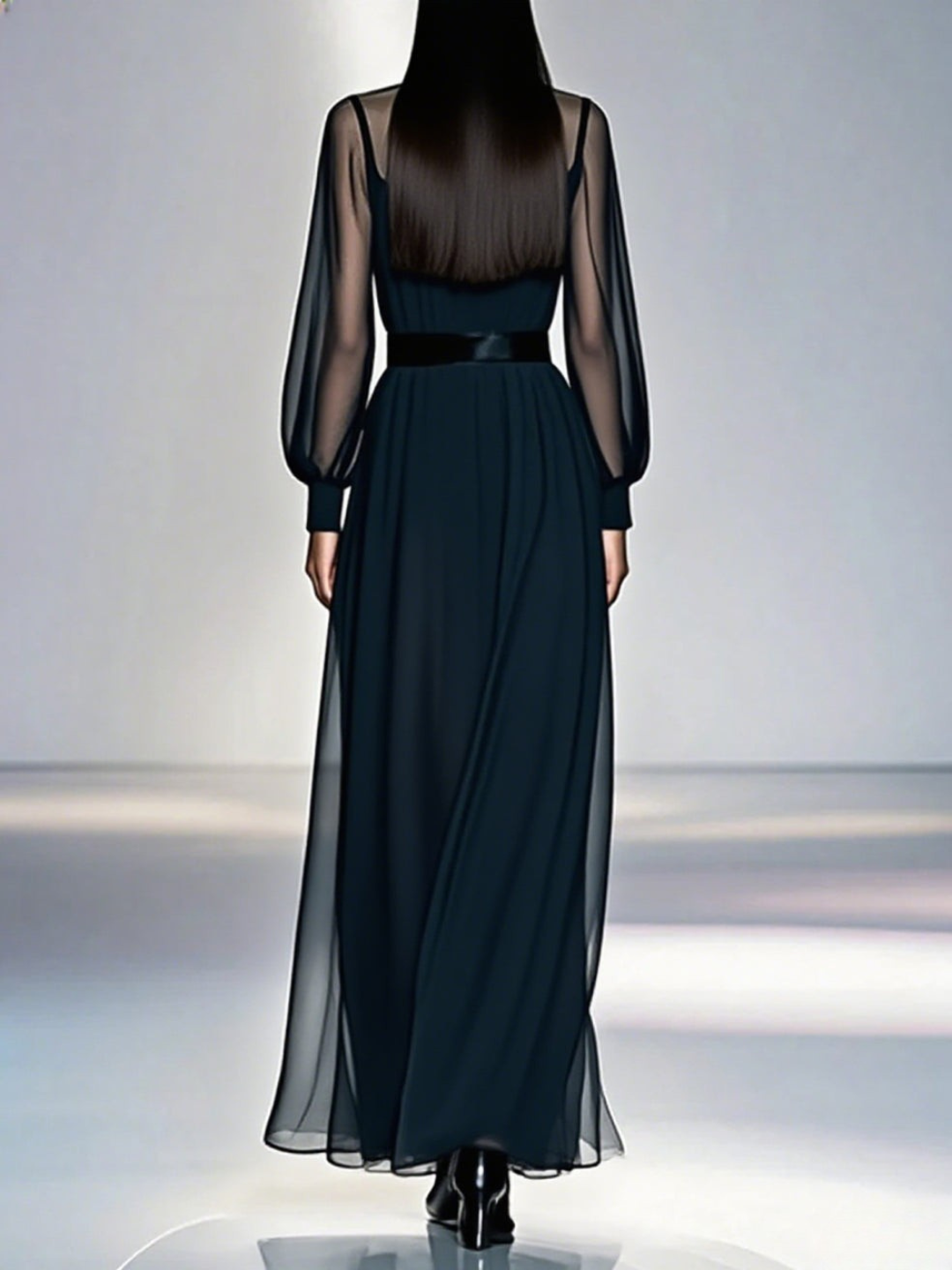 Maria Sheer Elegance Maxi Dress