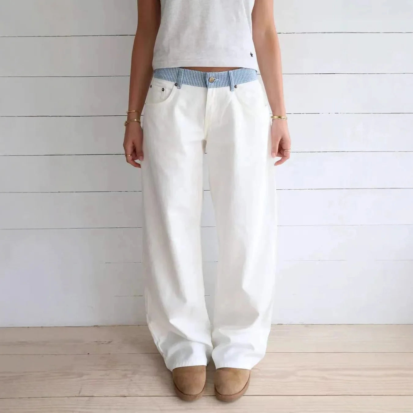 Everyday High-Waist Wide-Leg Denim Comfort Jeans