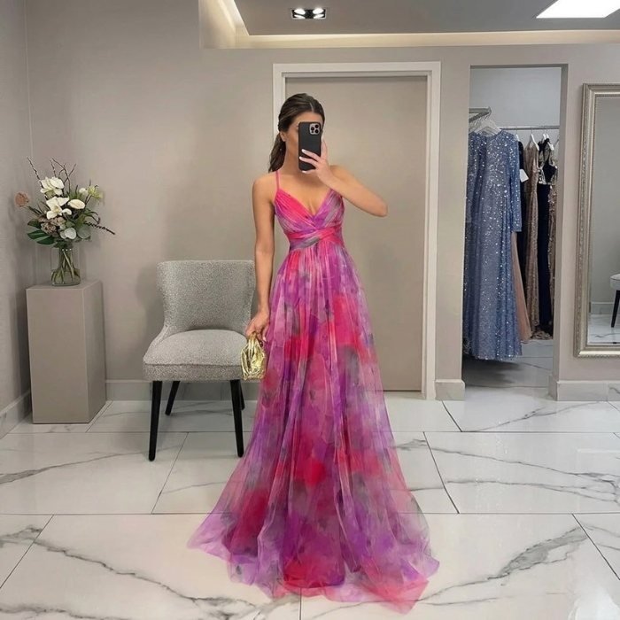Valérie Sunset Flow Maxi Dress