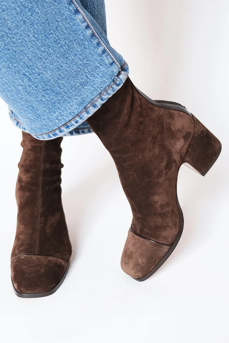Eva Refined Suede Heel Boots