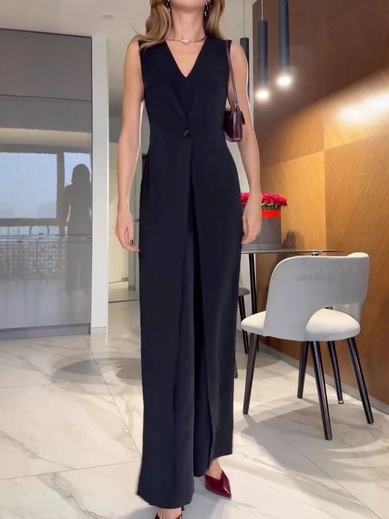 Selene Tailored Slit Jumpsuit