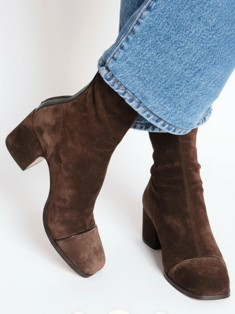 Eva Refined Suede Heel Boots