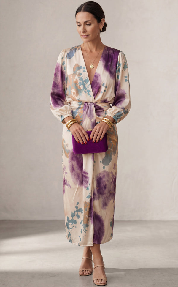 Valerie V-Neck Wrap Dress Classic