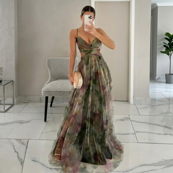 Valérie Sunset Flow Maxi Dress