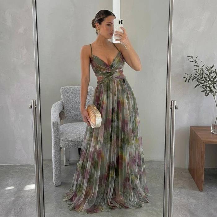 Valérie Sunset Flow Maxi Dress