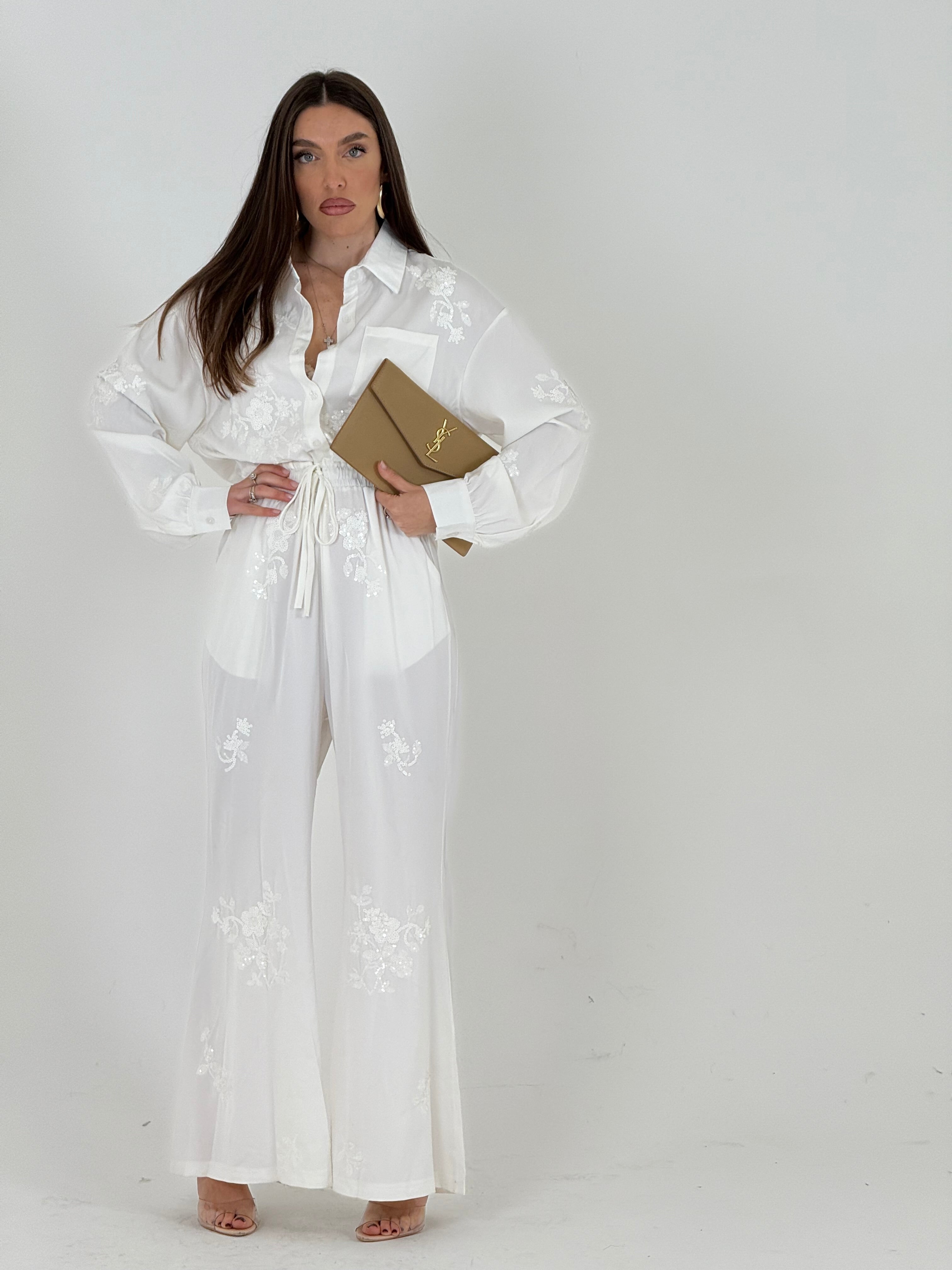 Spark Sequin One-Piece Utility Jumpsuit