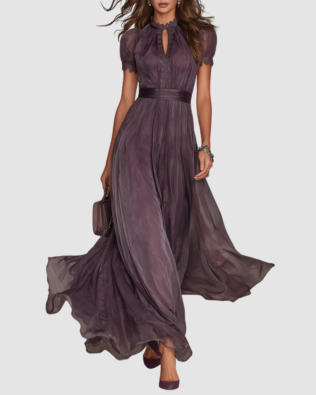 Flavia Elegant Flowing Maxi Dress