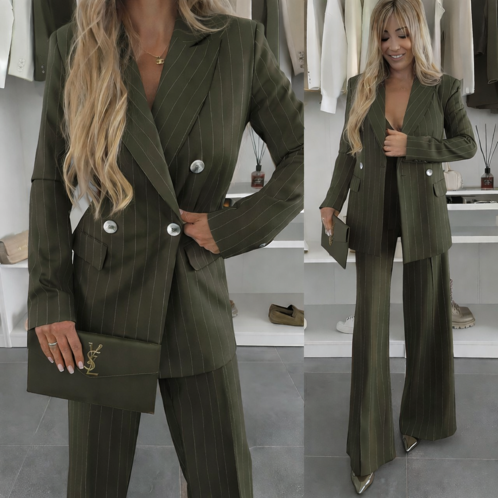 Wall Street Pinstripe Tailored Suit