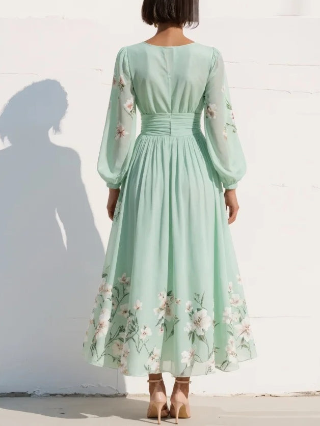 Coral Mint Midi Flow Dress