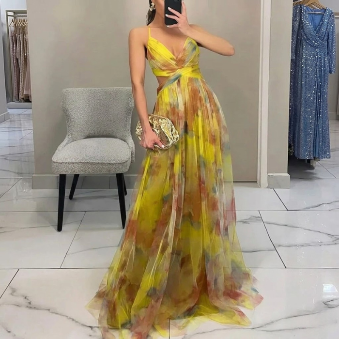 Valérie Sunset Flow Maxi Dress