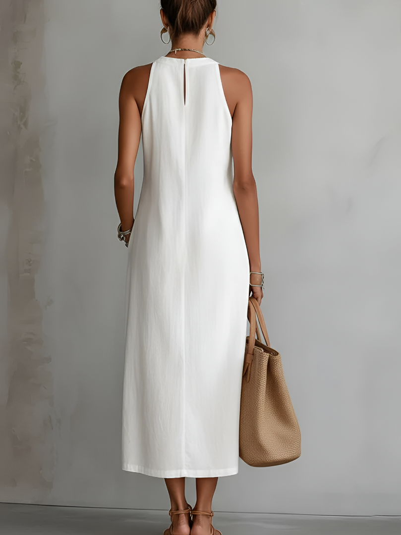 Solène Linen Flow Midi Dress