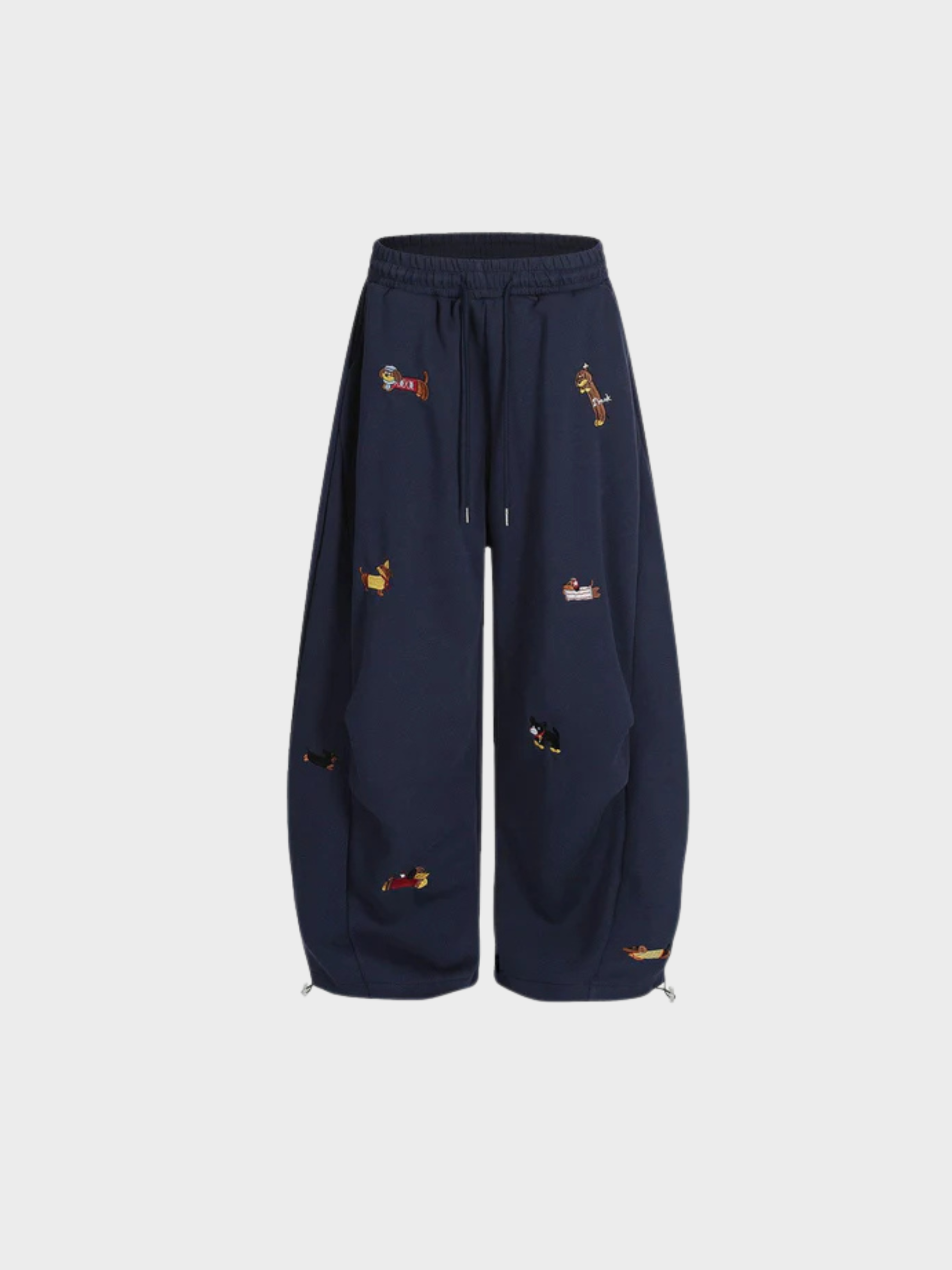 Elio Embroidered Barrel Pants