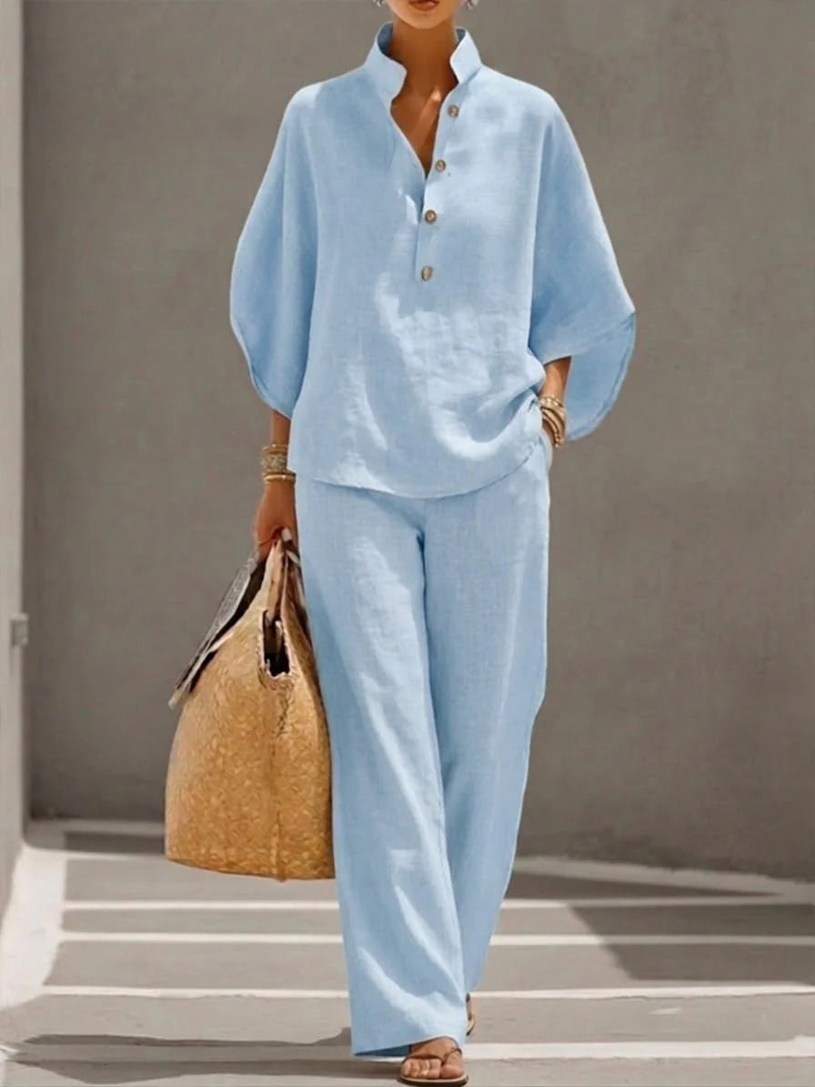 Marina Soft Linen Two-Piece Set
