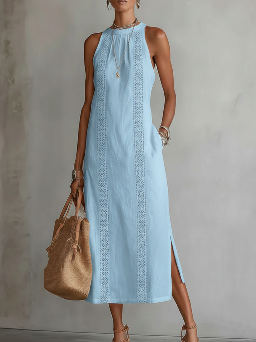 Solène Linen Flow Midi Dress
