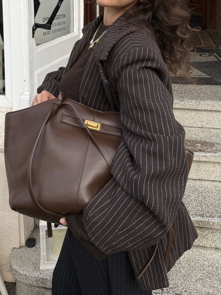 Joëlle Structured Vegan Leather Shopper Bag