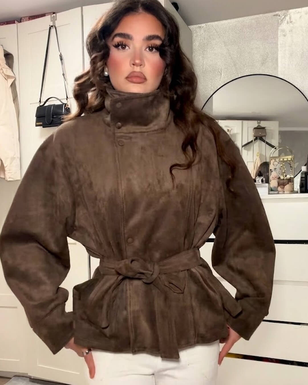 Anna Lace-Up Suede Jacket