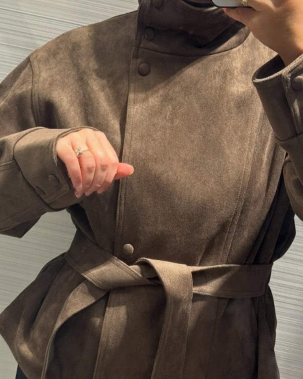 Anna Lace-Up Suede Jacket
