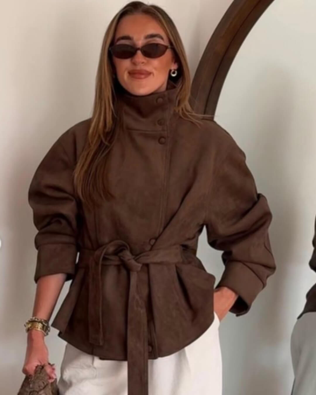 Anna Lace-Up Suede Jacket